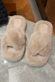 CROSS STRAP FLUFFY BEDROOM SLIPPERS_CWSHS0226