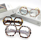 Women Geometric Frame Eyeglasses_Cwasg0135