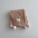 CUTE POM POM KNIT SCARF NECK WARMER FOR KIDS_CWASC2088