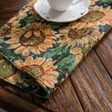AMERICAN COUNTRY SUNFLOWER JACQUARD TABLECLOTH_CWMM0996