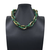 HIP HOP CLAVICLE CHAIN COLORFUL RESIN NECKLACE_CWMM4911