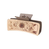 CACTUS PRINT LEATHER HAIR CLAW CLIP WESTERN STYLE_CWAHA0606