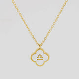 SHELL FOUR LEAF CLOVER CONSTELLATION NECKLACE_CWAJE0688