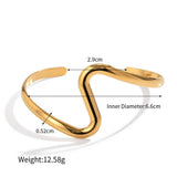 GOLD STAINLESS STEEL PEARL OPEN CUFF BRACELET_CWAJE4618