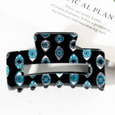 GOTHIC EYE PVC HAIR CLAW 8CM RECTANGULAR CLIP_CWAHA0741