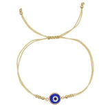 Bohemian Style Gold Bead Glass Eye Bracelet_Cwmm3869