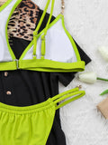 RHINESTONE BIKINI SET SEXY SOLID COLOR SWIMSUIT_CWMW0692