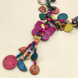 ETHNIC STYLE BUTTERFLY FLOWER COLORFUL NECKLACE_CWMM4928