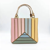 SPLICED RAINBOW SHOULDER BAG HANDBAG_CWAB1382