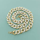 LARGE RESIN ACRYLIC BAG CHAIN WIDE STRAP_CWMM5065