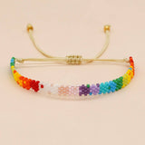 COLORFUL 3 ROW RICE BEAD BRAIDED BRACELET_CWMM3846
