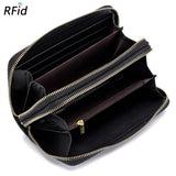 LARGE CAPACITY LONG TOPLAYER COWHIDE LEATHER WALLET_CWAB3733