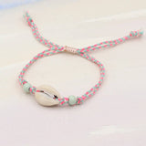 BEACH VACATION SWEET SHELL BRAIDED BRACELET_CWMM3562