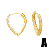 GOLD PLATED HEART SHAPED PENDANT EARRINGS_CWAJE0992