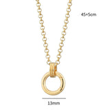 BASIC LOOSE CHAIN HEART ROUND NECKLACE_CWMM5711
