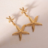RETRO SIMPLE OCEAN EARRINGS STARFISH EARRINGS_CWASC1662