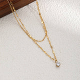 FASHIONABLE ZIRCON MULTI LAYERED NECKLACE_CWMM3588