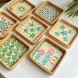 RATTAN COLORFUL SHELL CREATIVE HANDMADE FRUIT PLATE_CWMM4427