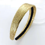 METALLIC RUCHED WAVE PU HEADBAND PALACE STYLE_CWAHA6318
