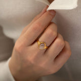 INLAID NATURALSTONE STAINLESS STEEL OPEN RINGS_CWAJE1229