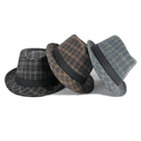 NEW AUTUMN AND WINTER LITERARY PLAID JAZZ HAT_CWAH1919