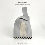 Cartoon Animal Series Knitted Handbag_Cwab2372