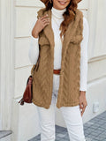 Warm Stylish Plush Hooded Cardigan Vest