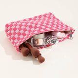 LARGE PLAID WASH BAG COSMETIC BAG_CWAB1034