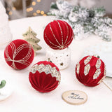 Glitter Flannel Christmas Ball Ornament Set_Cwmm9982