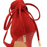 POINTED MESH LACE CROSS STRAP PUMPS_CWSHH0081