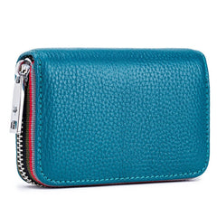 Top Layer Cowhide Zipper Genuine Leathe Card Holder_Cwab3835