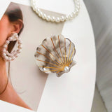 SMALL FRESH PEARL SHELL DOPAMINE AESTHETIC HAIRPIN_CWAHA1503