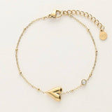 HEART PLATED HIGH GRADE ZIRCON BRACELET_CWMM5525