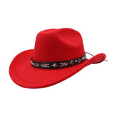 MEN WOMEN WOOL COWBOY FEDORA HAT ETHNIC STYLE_CWAH04498