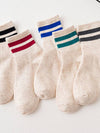 2 STRIPE COTTON MID SOCKS FOR WOMEN WHOLESALE_CWMS070