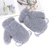 Winter Warm Plus Velvet Thick Cute Halter Gloves_Cwag0266