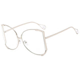 RUNWAY OVERSIZED SUNGLASSES WITH GEM ARMS_CWASG1181