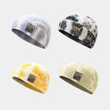 LABEL TIE DYED MELON SHAPED HAT KNITTED HAT_CWAH2076