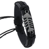 SIMPLE HAND WOVEN VINTAGE LEATHER BRACELET_CWMM4530