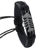 SIMPLE HAND WOVEN VINTAGE LEATHER BRACELET_CWMM4530