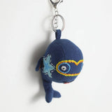 HAND EMBROIDERED BLUE WHALE FISH PLUSH CHARM_CWMM6018