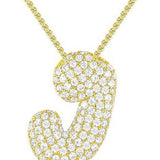 26 LETTERS NECKLACE COPPER ZIRCONIA PENDANT_CWMM5864