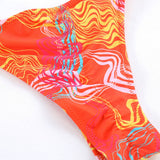 SEXY PRINTED BIKINI SET BACKLESS TIE SIDE SWIMSUIT_CWMW0242