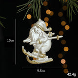 GOLD GLITTER XMAS SLED SANTA ANGEL REINDEER DECOR_CWMM9787
