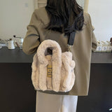 Winter Faux Rabbit Fur Crossbody Handbag Plush Bag_Cwab3998