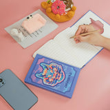 COLORFUL PORTABLE NOTEBOOK ON BLUE BACKGROUND_CWMM1860