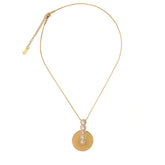 18K PLATED STEEL NECKLACE EARRINGS WITH PEARLS_CWMM8845