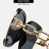 BIG FRAME CHAIN FASHION METAL SUNGLASSES_UV400_CWASG0276