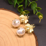 PREMIUM VINTAGE NATURAL FRESHWATER PEARL EARRINGS_CWAJE3769