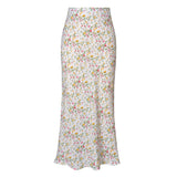 ACETATE SATIN SKIRT HIGH WAIST SLIT MAXI SKIRT_CWAB4804